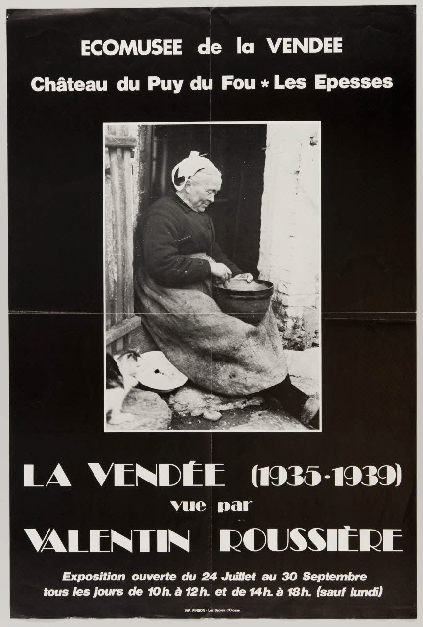 estampe ECOMUSEE de la VENDEE  Château du Puy du Fou Les Epesses  LA VENDEE (1935-1939)  vue par  VALENTIN ROUSSIERE 1986.74.33 Photo