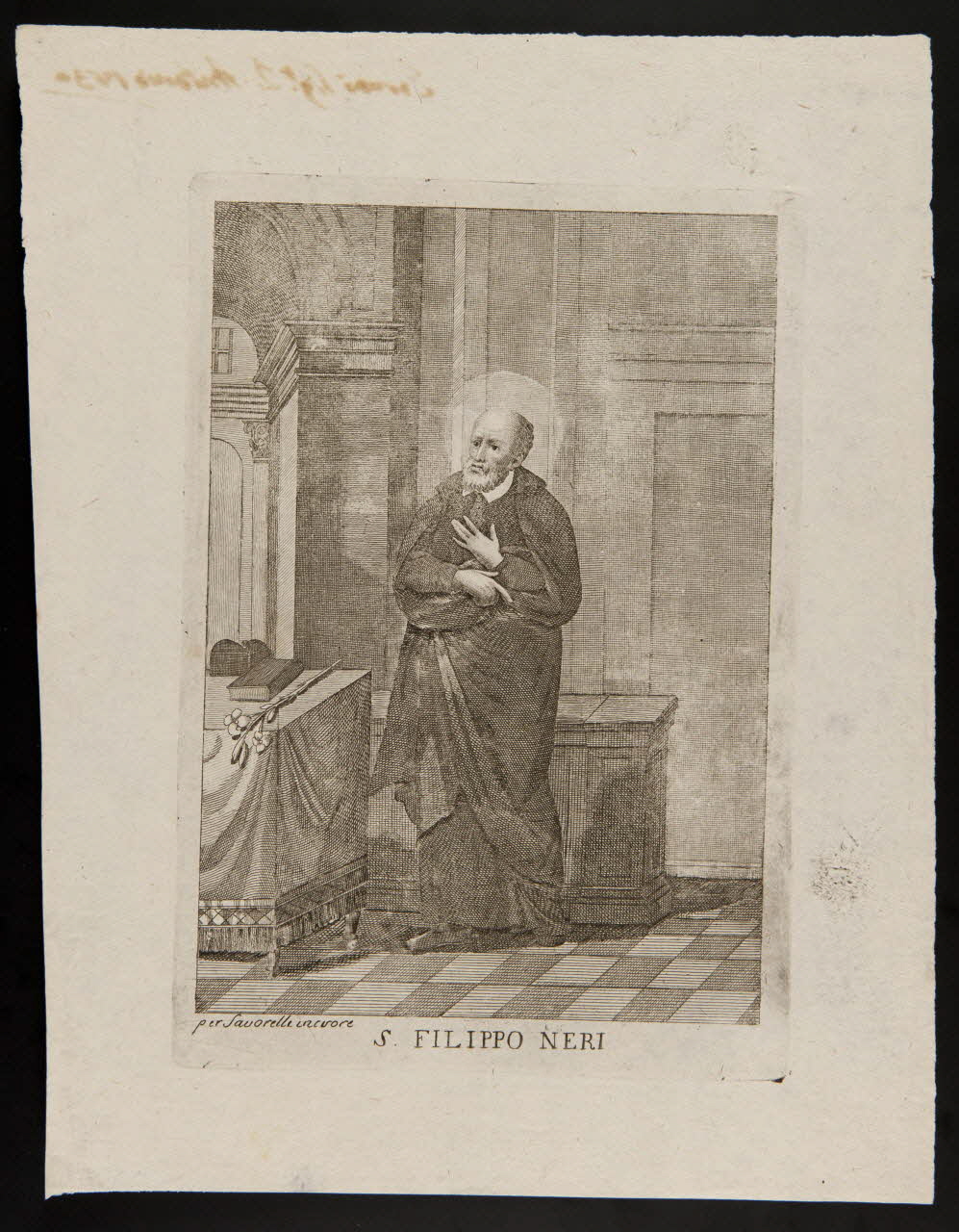 estampe S. FILIPPO NERI 1986.74.330 Photo