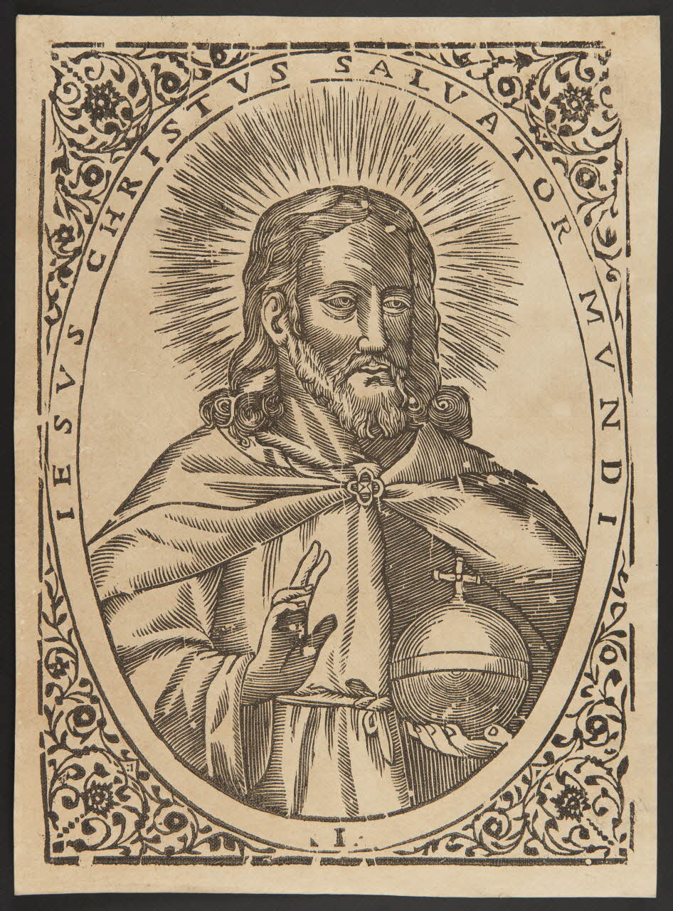 estampe IESUS CHRISTUS SALUATOR MUNDI 1986.74.366 Photo