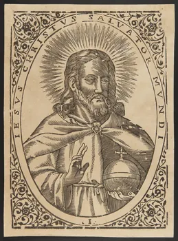 estampe IESUS CHRISTUS SALUATOR MUNDI 1986.74.366 Photo