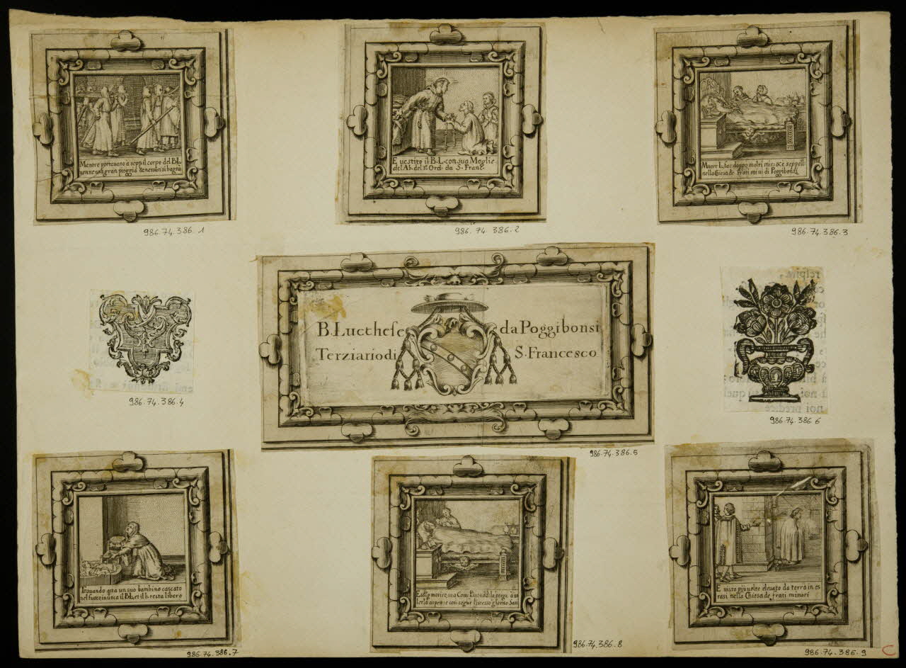 estampe Vie de Saint François 1986.74.386.1/9 Photo