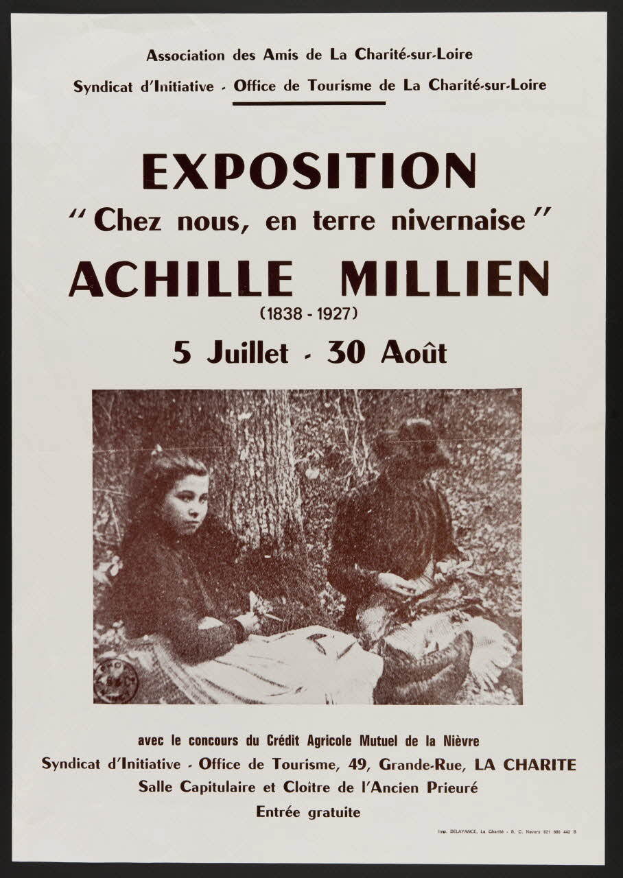 estampe EXPOSITION  "Chez nous, en terre nivernaise"  ACHILLE MILLIEN  (1838-1927)  5 Juillet - 30 Août 1986.74.42 Photo