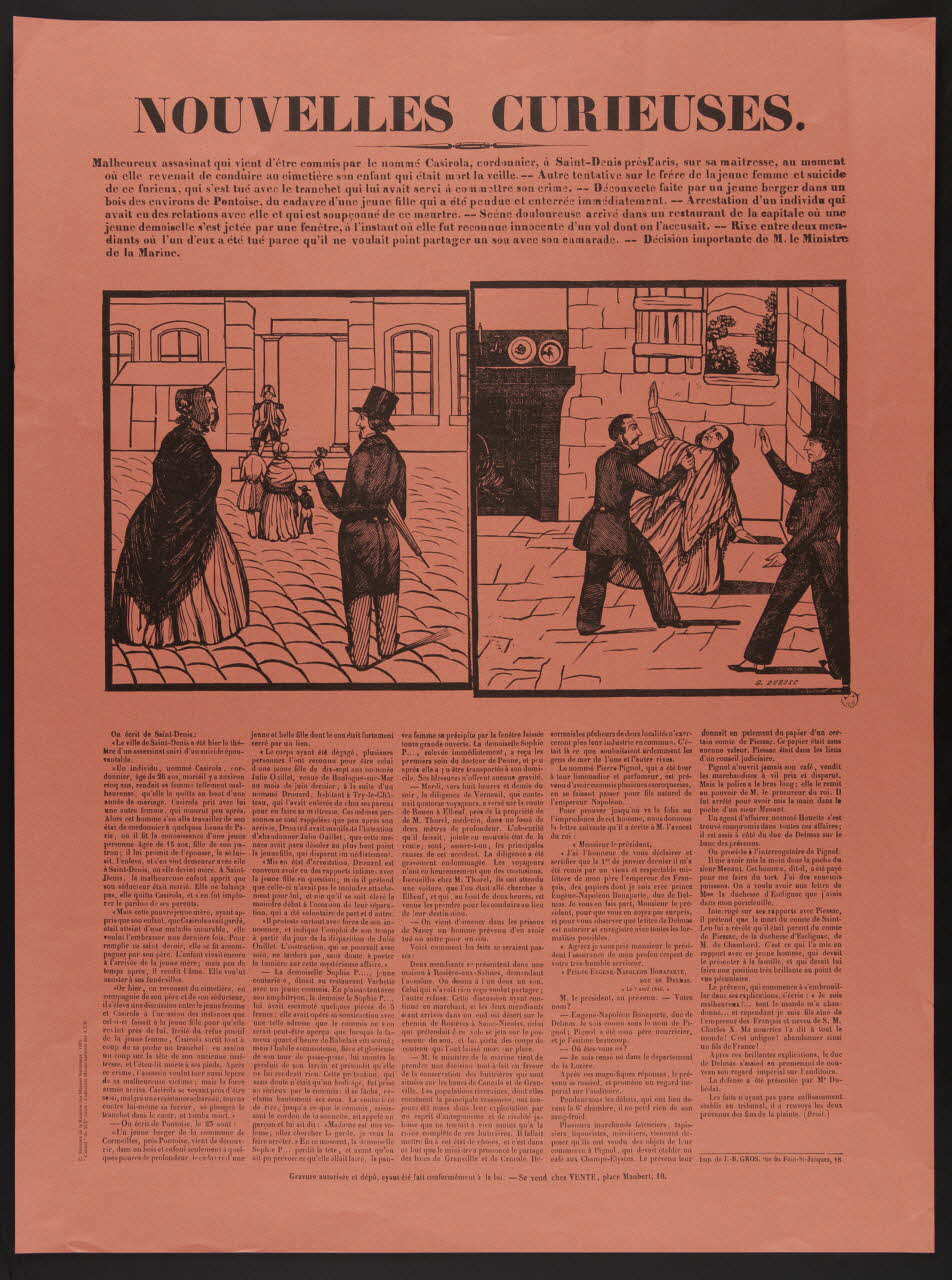 estampe NOUVELLES CURIEUSES 1986.74.44 Photo