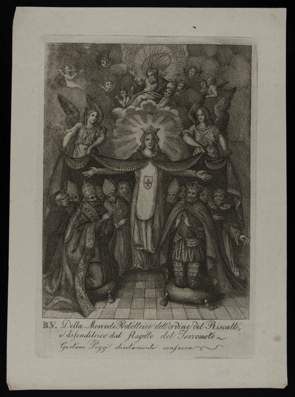 estampe B.V. Della Mercede Protettrica dell'ordine del Riscatto,  e difenditrice dal stagello del Terremoto. 1986.74.68.1 Photo