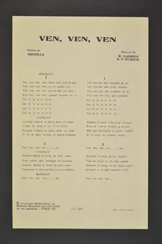 partition de musique petit format 1969.88.1049  Photo Mucem
