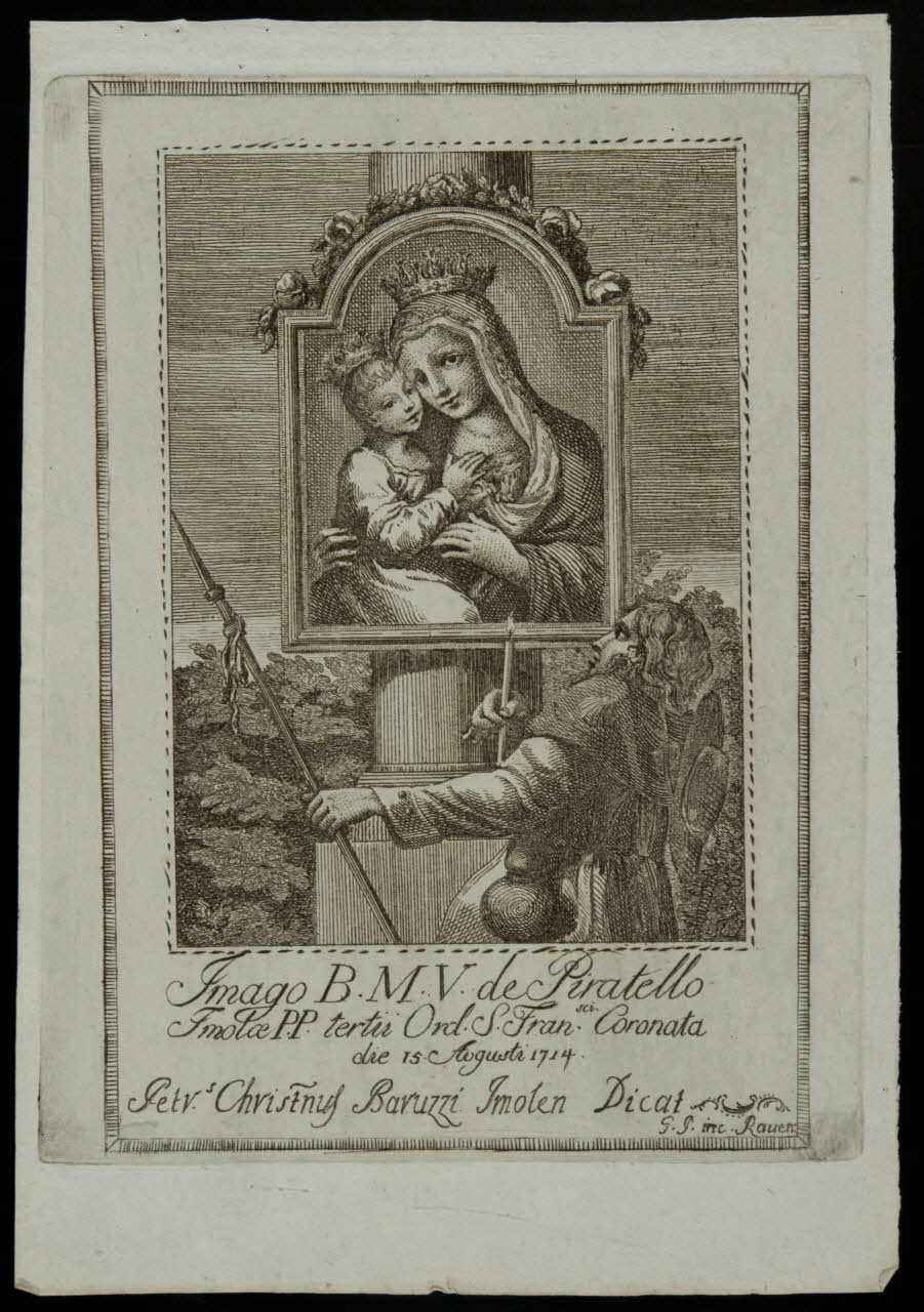 estampe Imolce P.P. tertii Ord. S. Fransci Coronata  die 15 Augusti 1714. 1986.74.74.1 Photo