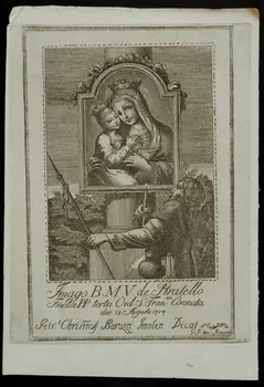 estampe Imolce P.P. tertii Ord. S. Fransci Coronata  die 15 Augusti 1714. 1986.74.74.2  Photo
