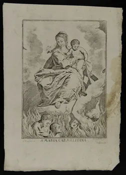 estampe S. MARIA CARMELITANA. 1986.74.78  Photo