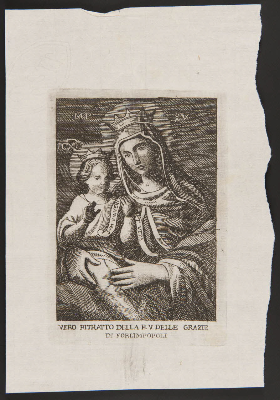 estampe VERO RITRATTO DELLA B.V. DELLE GRAZIE  DI FORLIMPOPOLI 1986.74.81 Photo