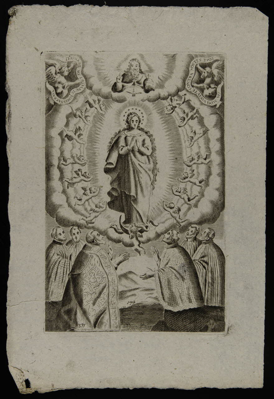 estampe Vierge entourée d'angelots 1986.74.89.1 Photo