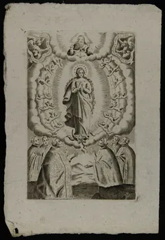estampe Vierge entourée d'angelots 1986.74.89.1 Photo