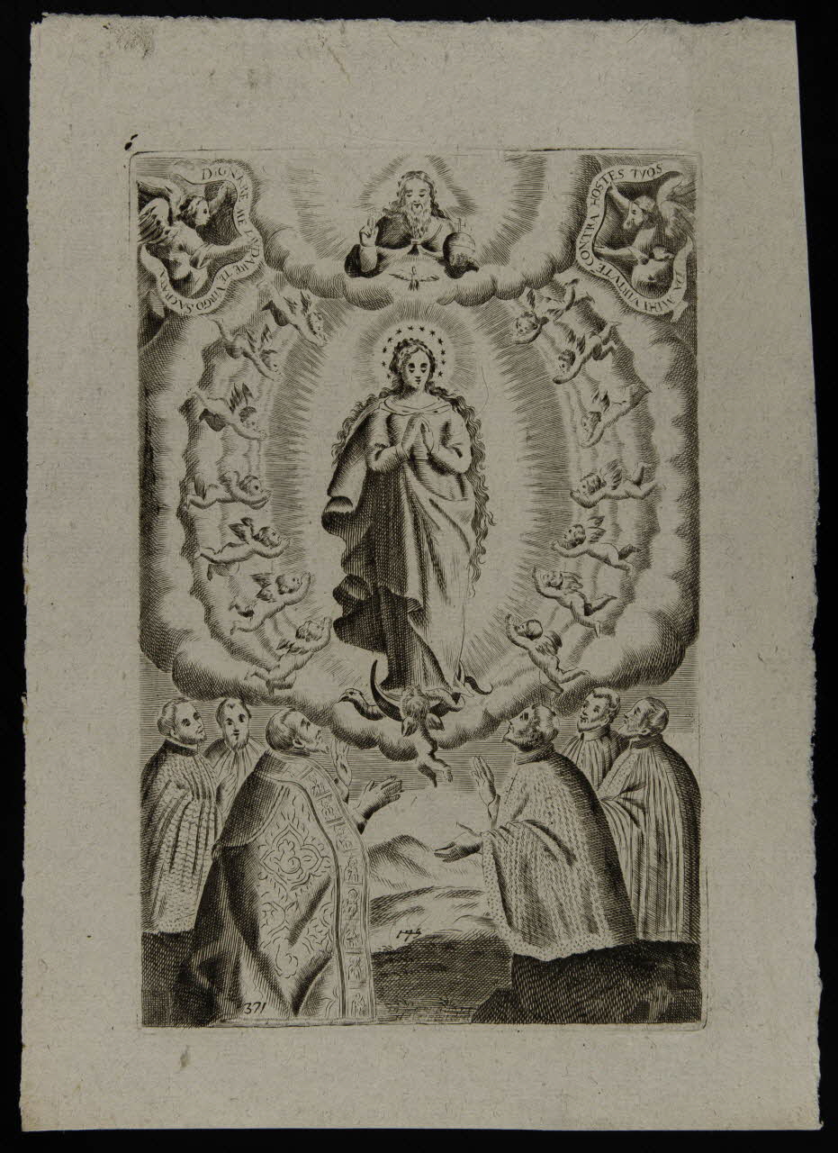 estampe Vierge entourée d'angelots 1986.74.89.2 Photo