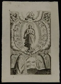 estampe Vierge entourée d'angelots 1986.74.89.2 Photo