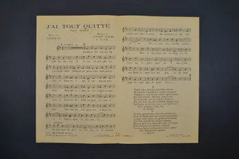 Rick ; Roger Dufas ; Charlys ; Tino Rossi ; Paul Beuscher, Editions chanson petit format 1945 1969.88.105  Photo Mucem