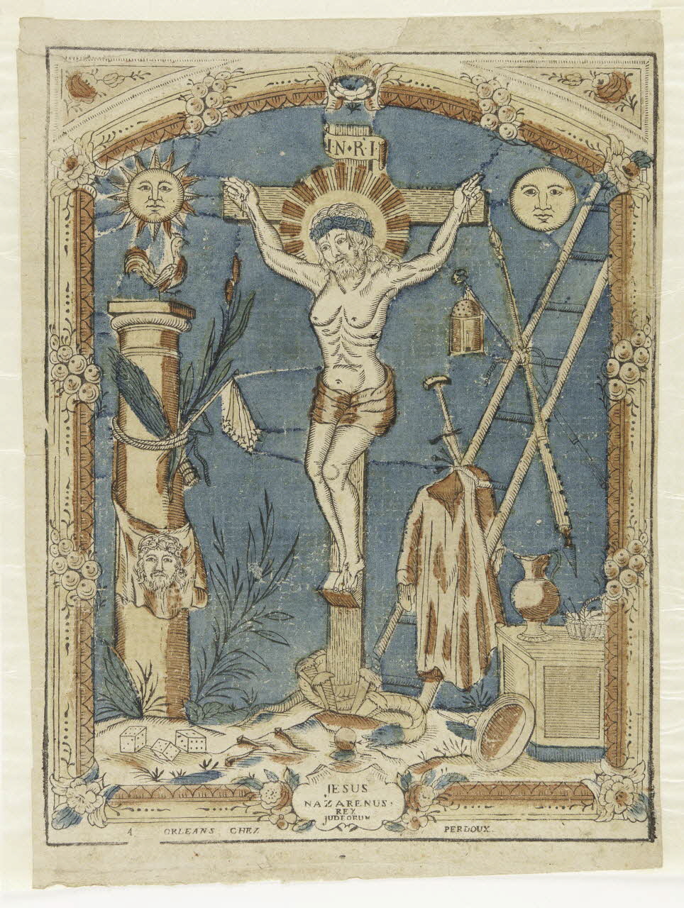Pierre-Fiacre Perdoux imagerie ancienne JESUS  NAZARENUS,  REX  JUDEORUM Orléans 1771-1805 1986.81.5 Photo