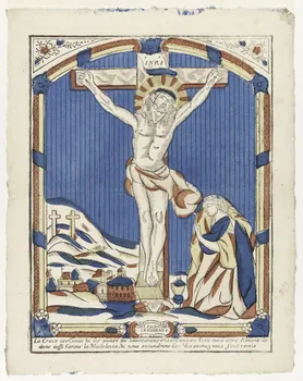 Jean-Baptiste Letourmy imagerie ancienne Christ en croix Orléans 1774-1800 1986.81.6  Photo