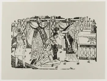 Jacques-Pierre Garnier-Allabre estampe Le sacre de Charles X Chartres 1987 1987.13.3 Photo
