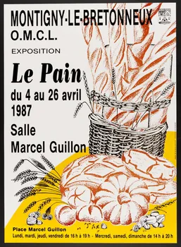estampe MONTIGNY-LE-BRETONNEUX  O.M.C.L.  Le Pain  du 4 au 26 avril  1987  Salle  Marcel Guillon 1987.46.42.1 Photo