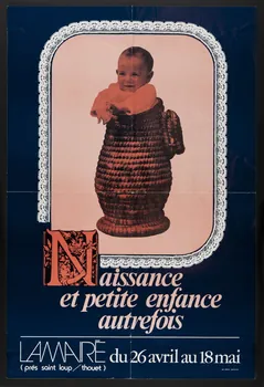 estampe Naissance  et petite enfance  autrefois  LAMAIRE du 26 avril au 18 mai 1987.46.43 Photo
