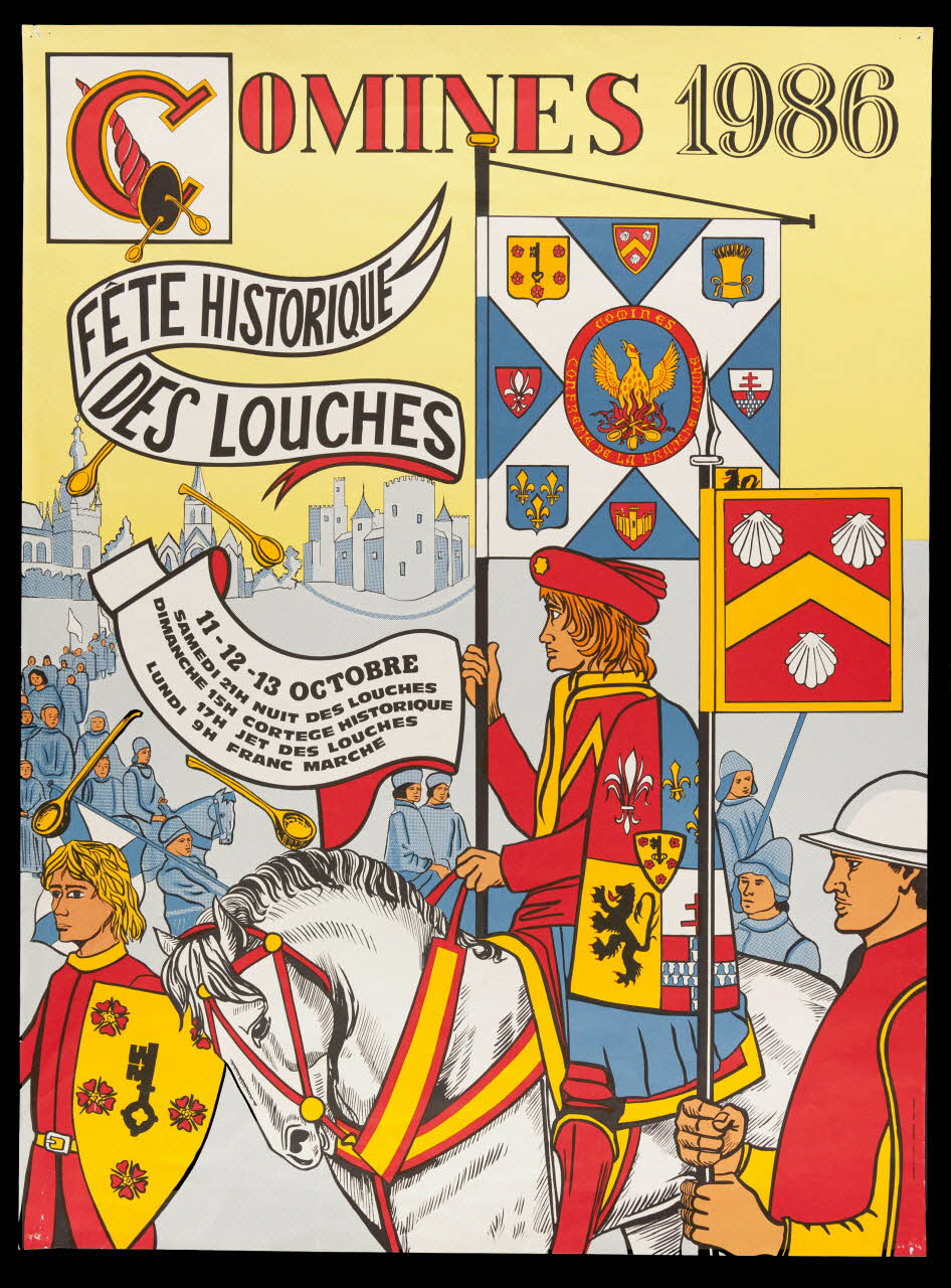 affiche COMINES 1986  FETE HISTORIQUE  DES LOUCHES 1987.46.46 Photo
