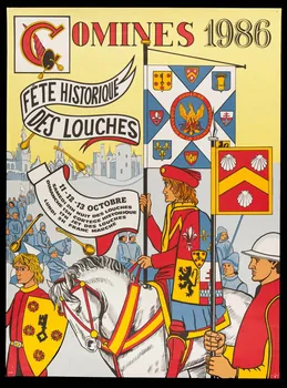 affiche COMINES 1986  FETE HISTORIQUE  DES LOUCHES 1987.46.46 Photo