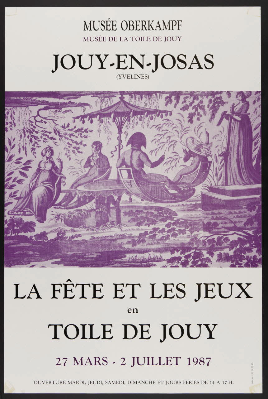 estampe LA FETE ET LES JEUX  en  TOILE DE JOUY 1987.46.50 Photo