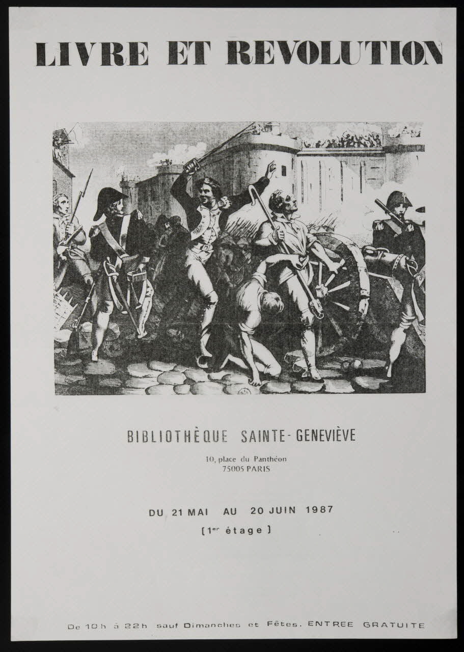 affiche LIVRE ET REVOLUTION  BIBLIOTHEQUE SAINTE GENEVIEVE France 1987 1987.46.52 Photo