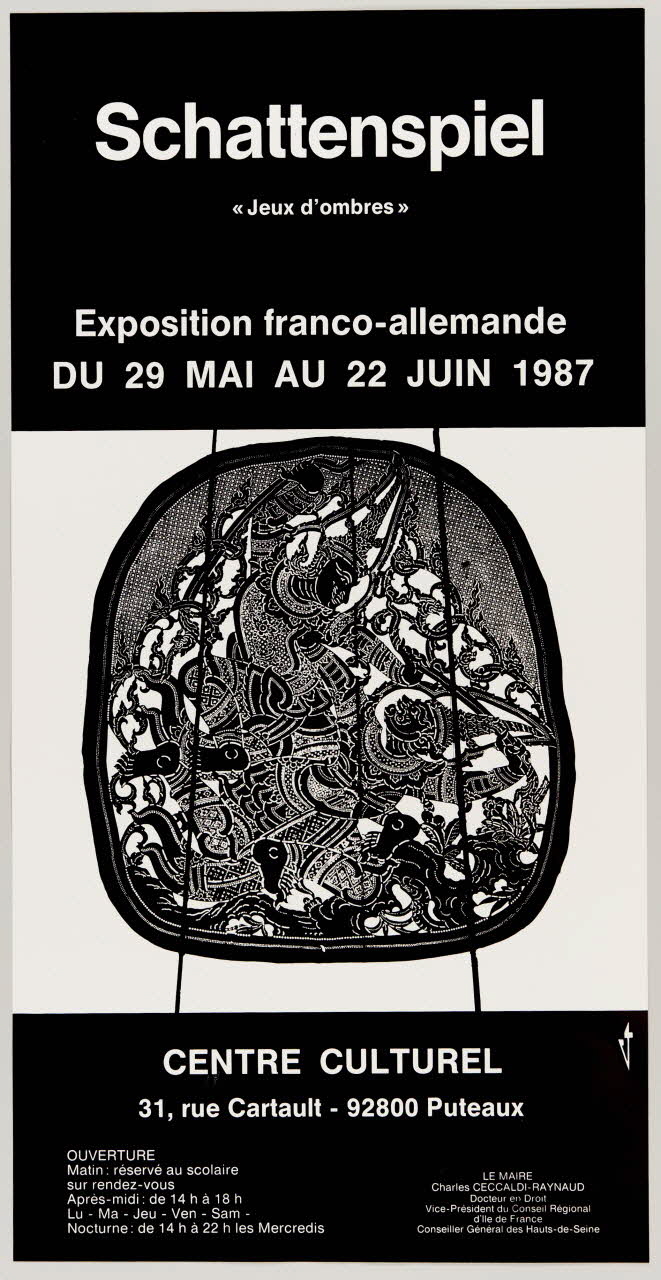 estampe Schattenspiel  "Jeux d'ombres"  Exposition franco-allemande  DU 29 MAI AU 22 JUIN 1987 1987.46.54.2 Photo