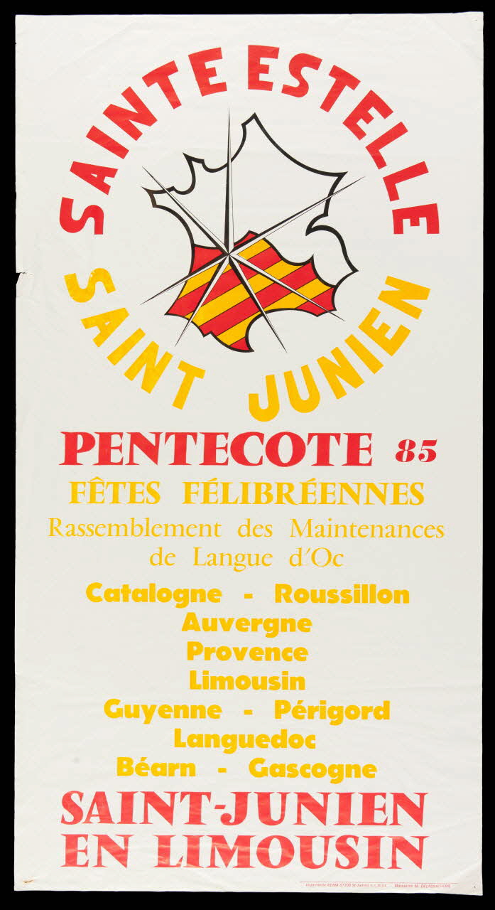 estampe SAINTE ESTELLE  SAINT JUNIEN  PENTECOTE 85  FÊTES FELIBREENNES 1987.46.57 Photo