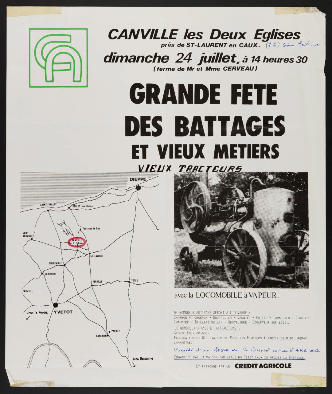 estampe GRANDE FETE  DES BATTAGES  ET VIEUX METIERS 1987.46.62 Photo