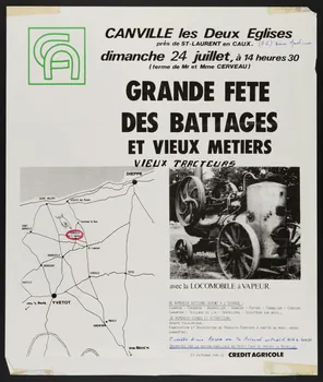 estampe GRANDE FETE  DES BATTAGES  ET VIEUX METIERS 1987.46.62 Photo