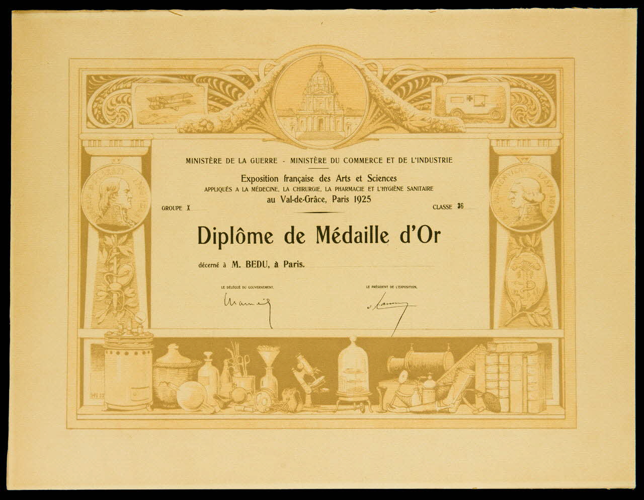 estampe Diplôme de Médaille d'Or 1989.34.1 Photo