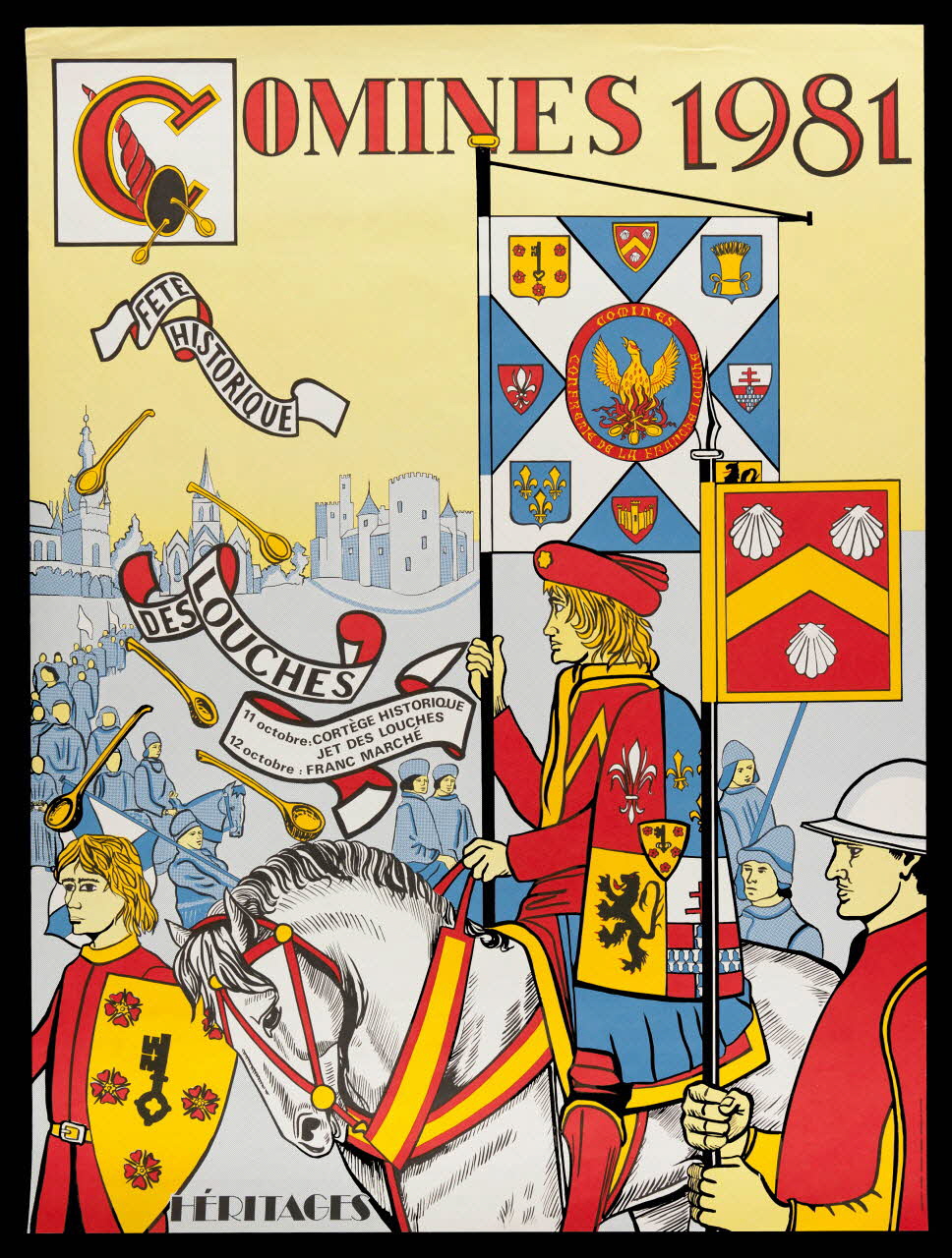 affiche COMINES 1981  FETE HISTORIQUE  DES LOUCHES 1989.5.8 Photo