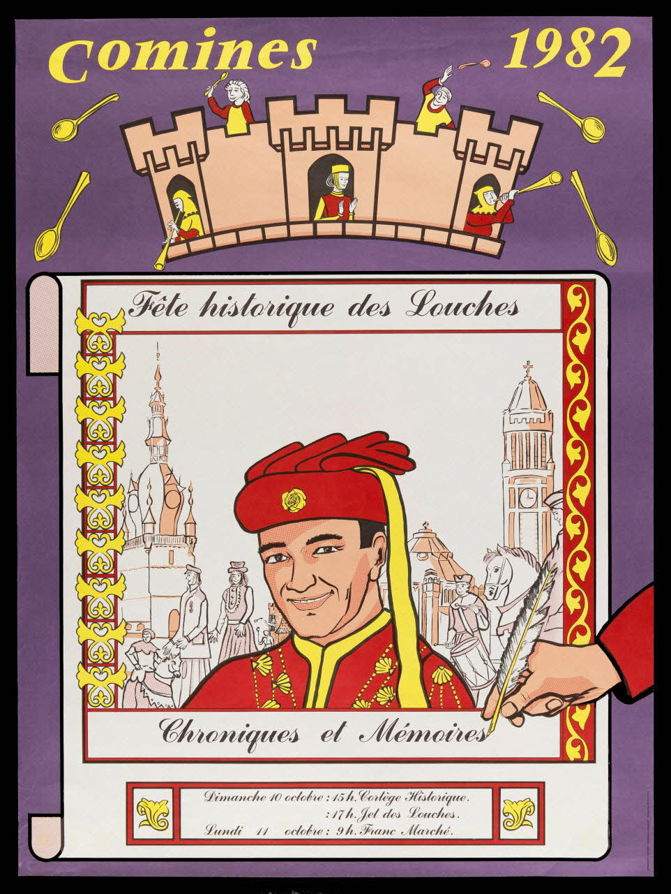 affiche Comines 1982  Fête historique des Louches 1989.5.9 Photo