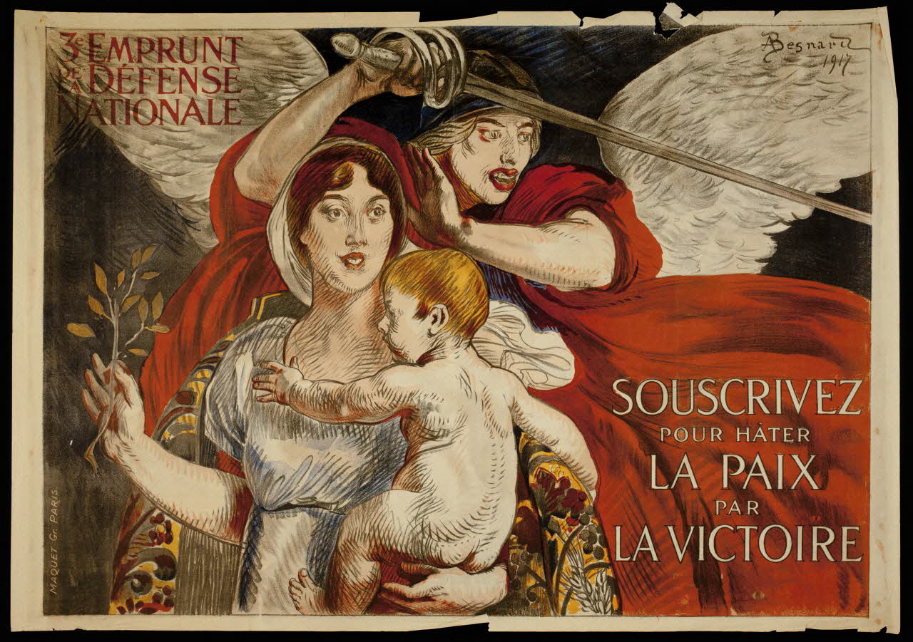 affiche 3e EMPRUNT  DE  LA  DEFENSE  NATIONALE  SOUSCRIVEZ  POUR HÂTER  LA PAIX  PAR  LA VICTOIRE 1988.16.6.2 Photo