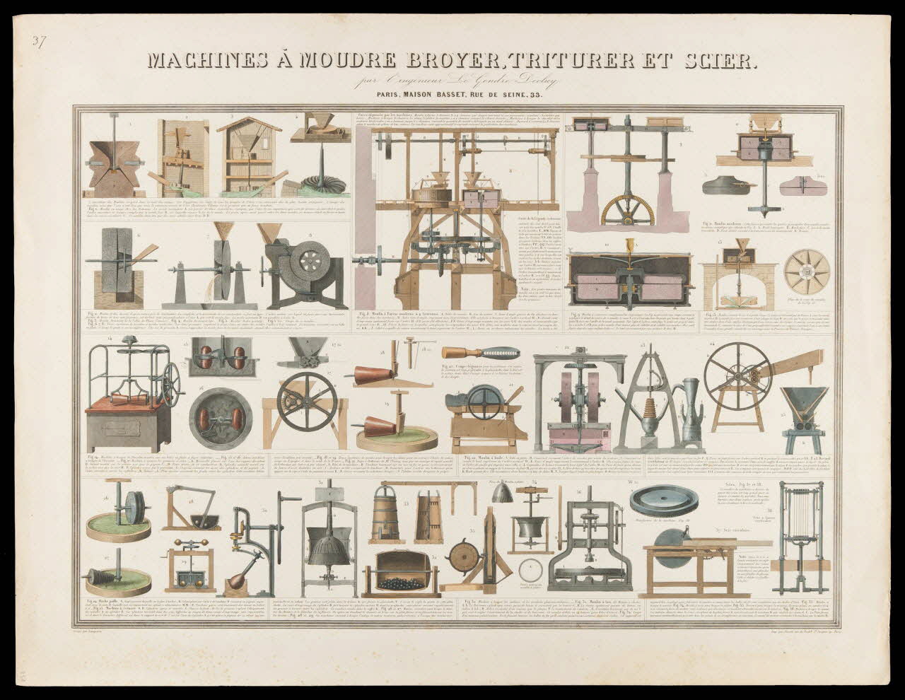 estampe MACHINES A MOUDRE BOYER, TRITURER, SCIER. 1988.35.16 Photo