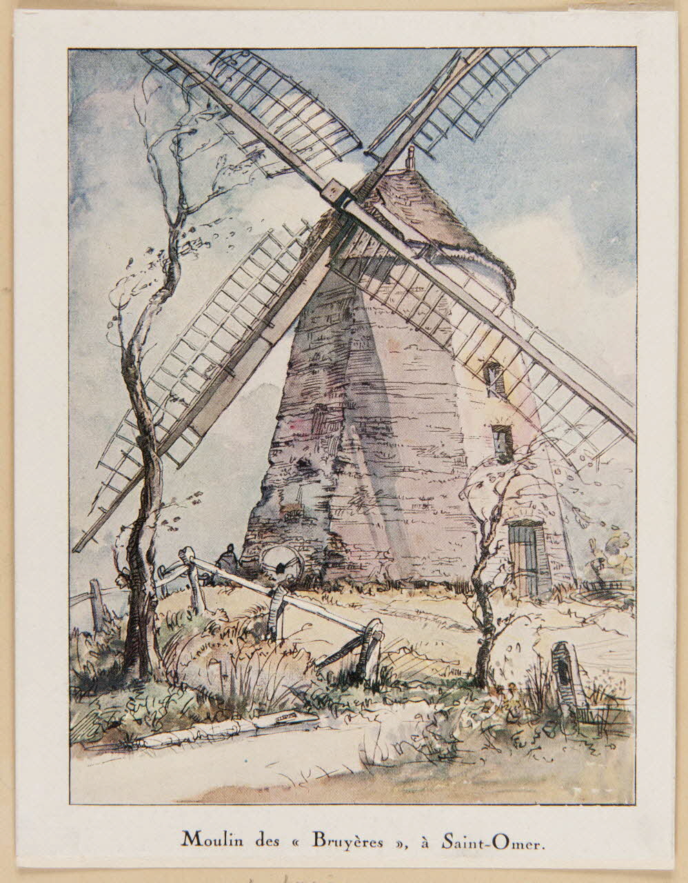 estampe Moulin des "Bruyères", à Saint-Omer. 1988.35.17.2 Photo