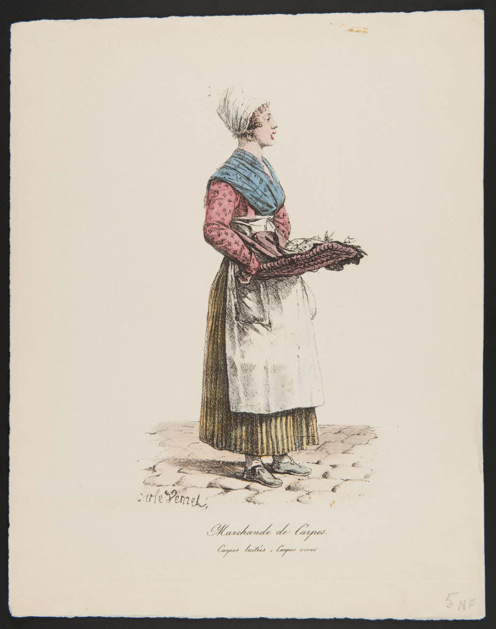 estampe Marchande de Carpes. 1988.35.19 Photo