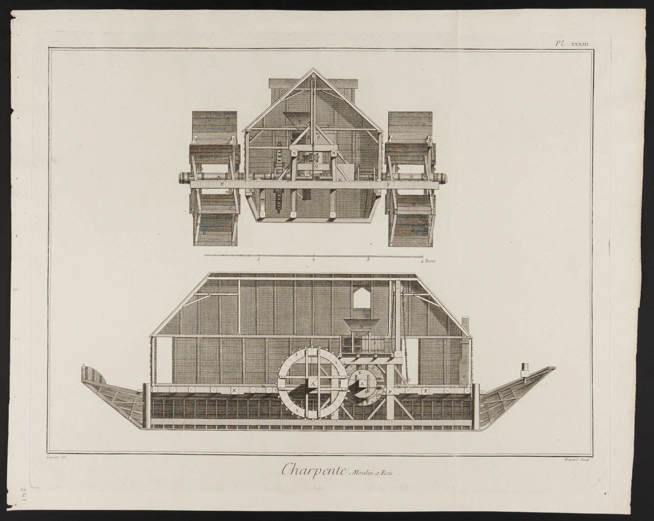 estampe Charpente, Moulin a Eau. 1988.35.3 Photo