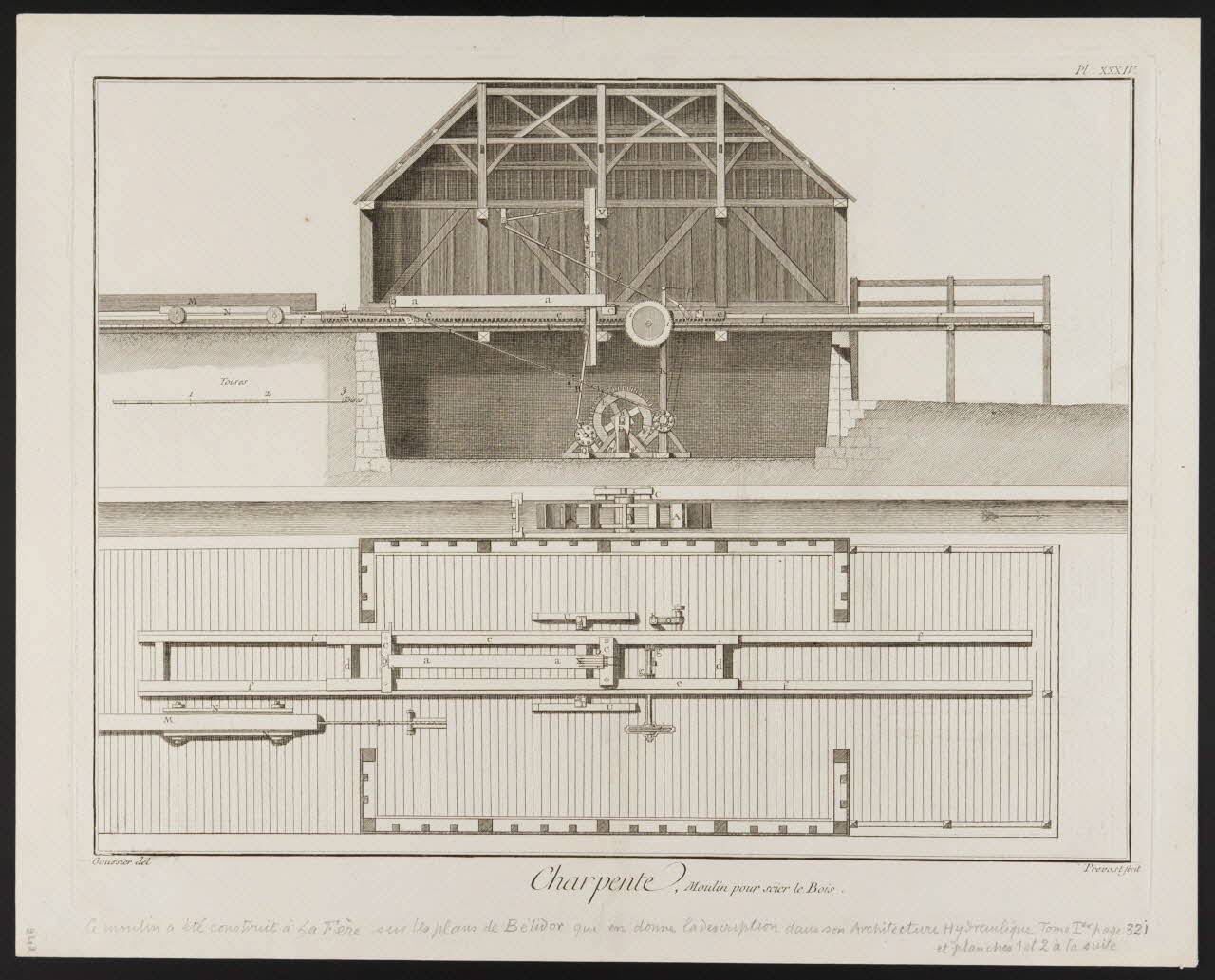 estampe Charpente, Moulin pour scier le Bois. 1988.35.4 Photo