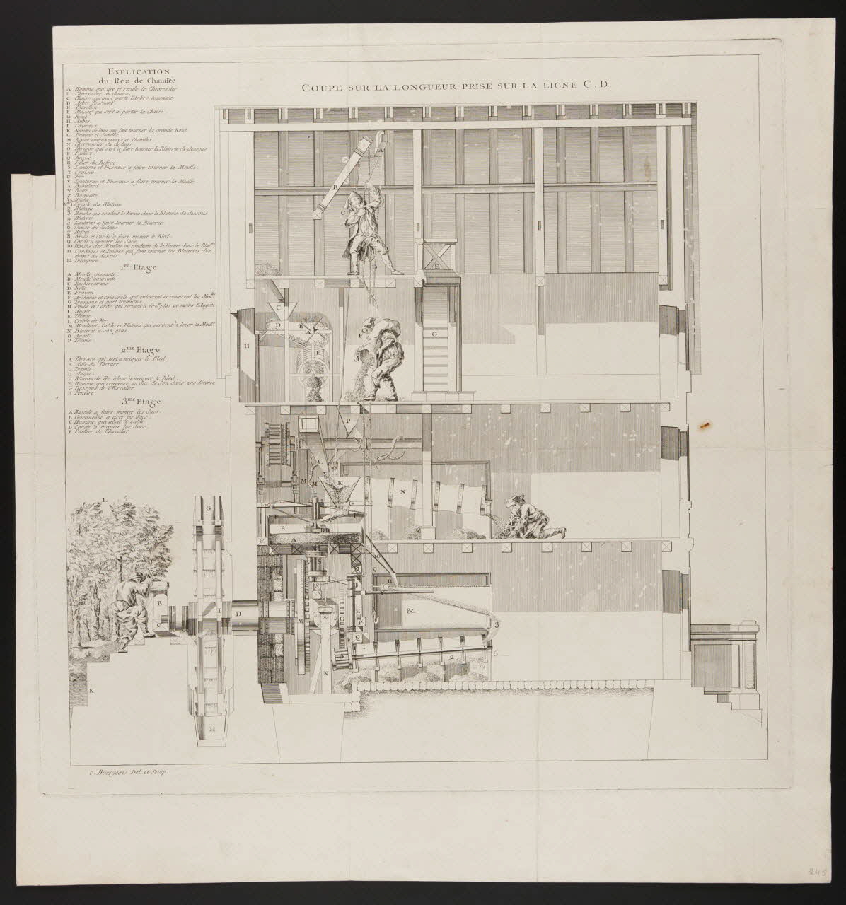 estampe COUPE SUR LA LONGUEUR PRISE SUR LA LIGNE C. D. 1988.35.7 Photo