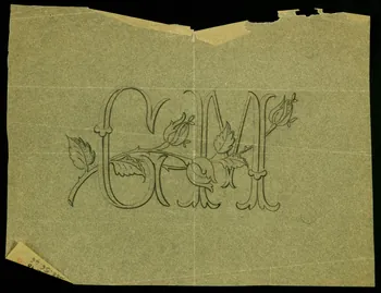 dessin Décor broderie de lettres GM 1988.56.46 Photo