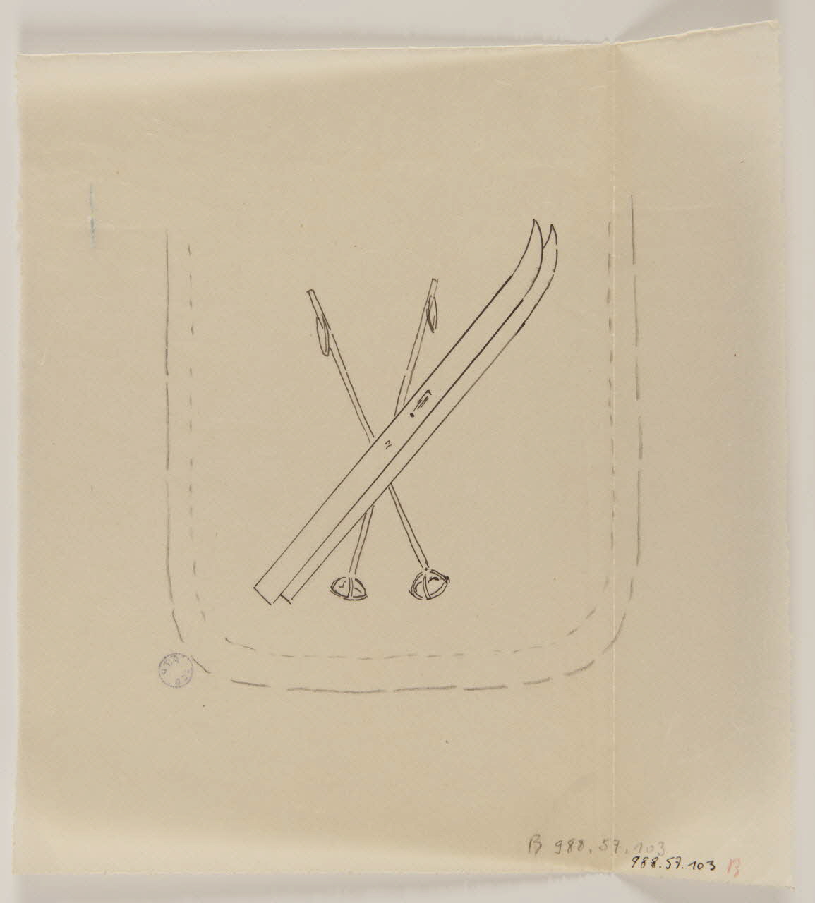 poncif Skis et bâtons 1988.57.103 Photo