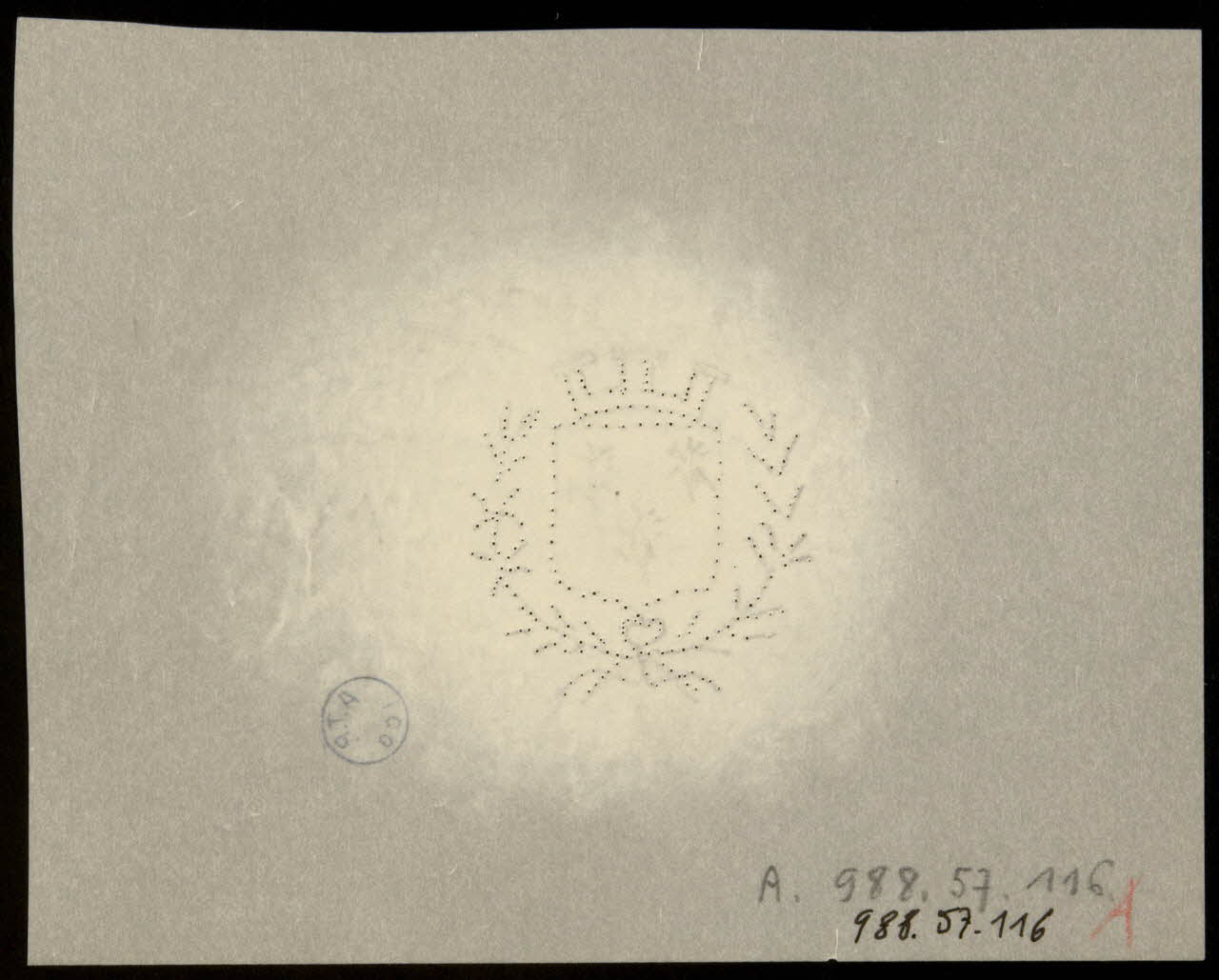 poncif Poncif représentant un blason vierge 1988.57.116 Photo