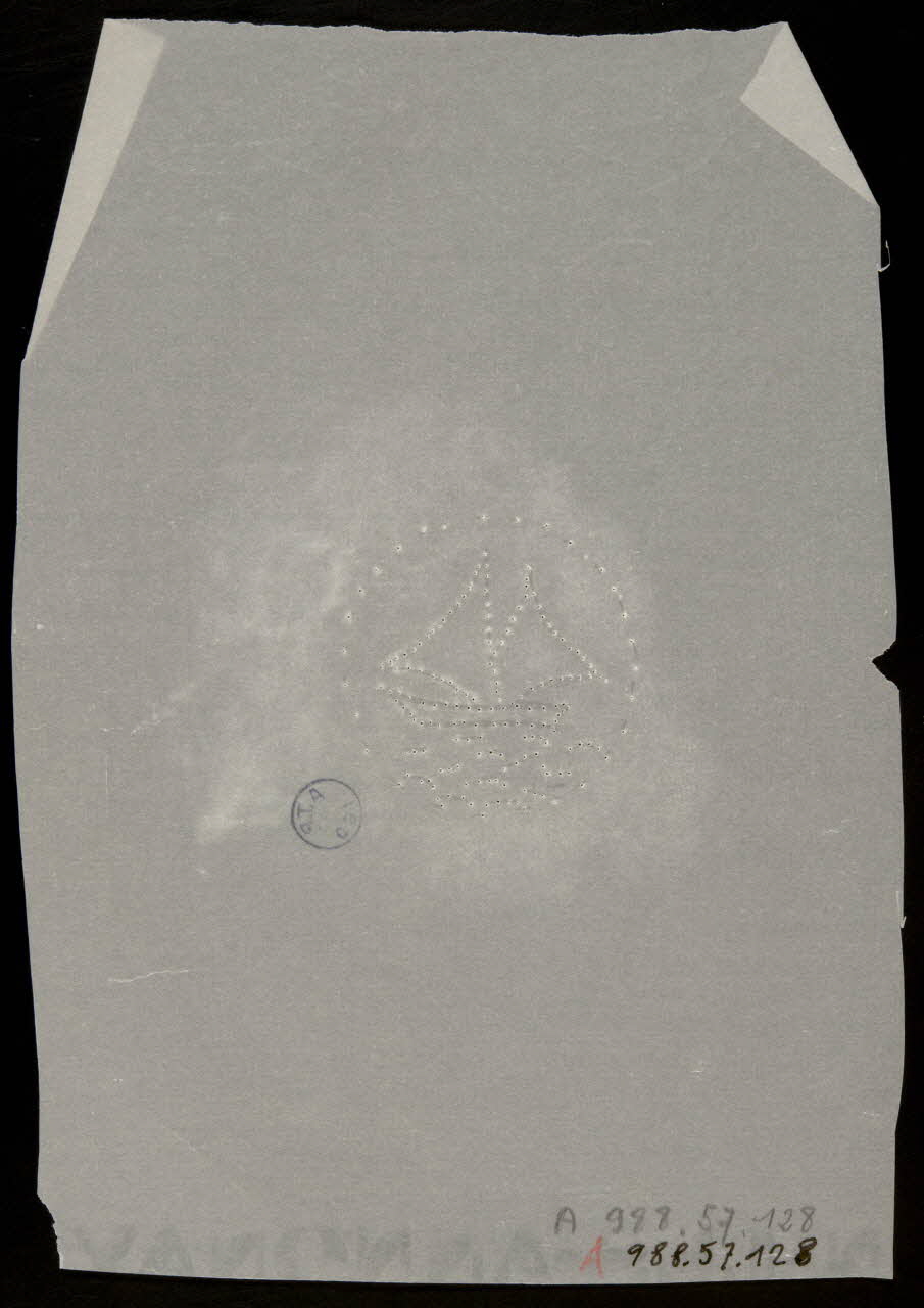 poncif Poncif représentant un bateau naviguant 1988.57.128 Photo