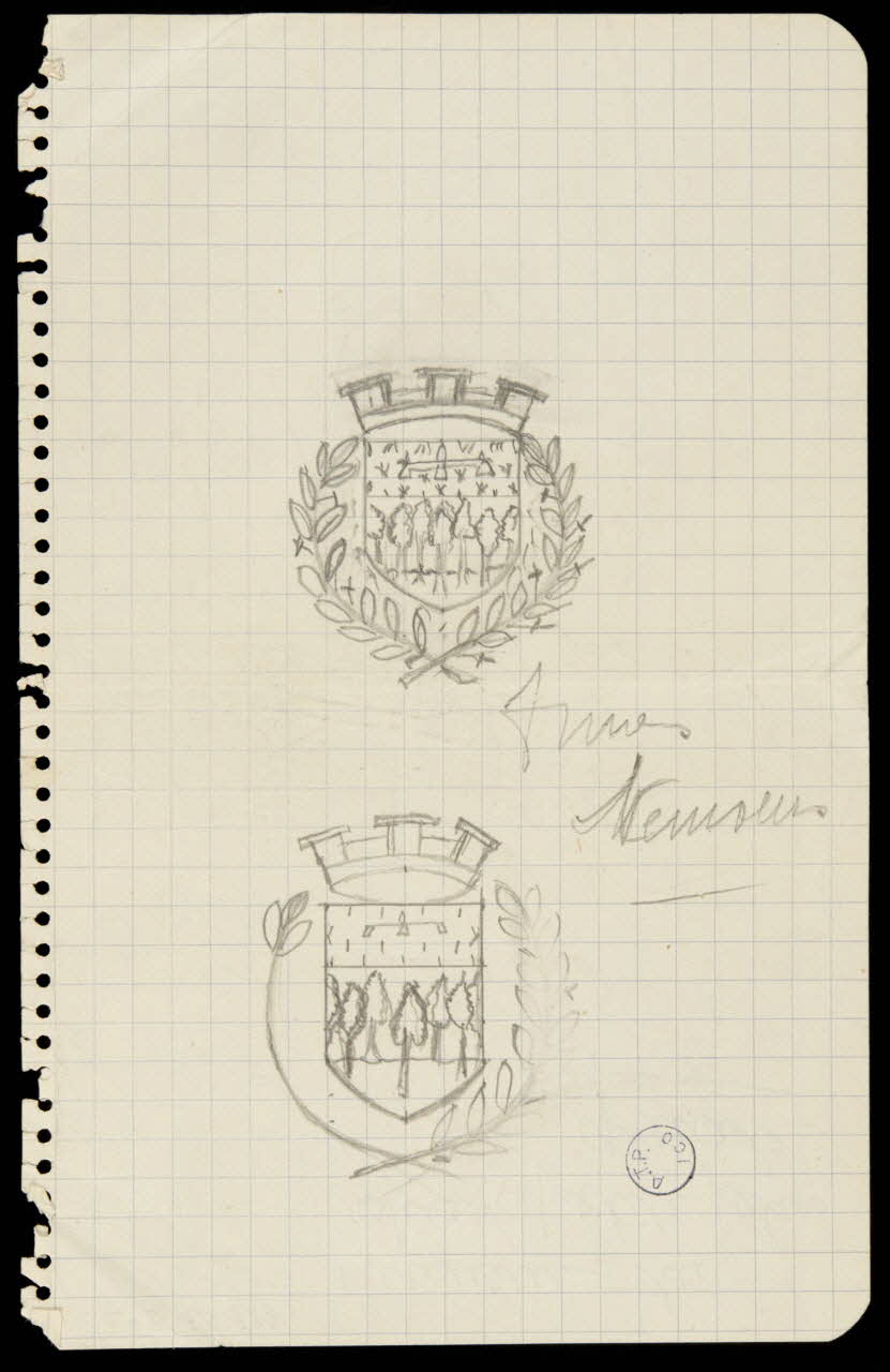 poncif Croquis d'armoiries 1988.57.207 Photo