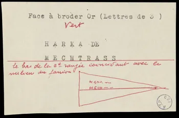 poncif Face à broder Or (Lettres de 3) 1988.57.214 Photo