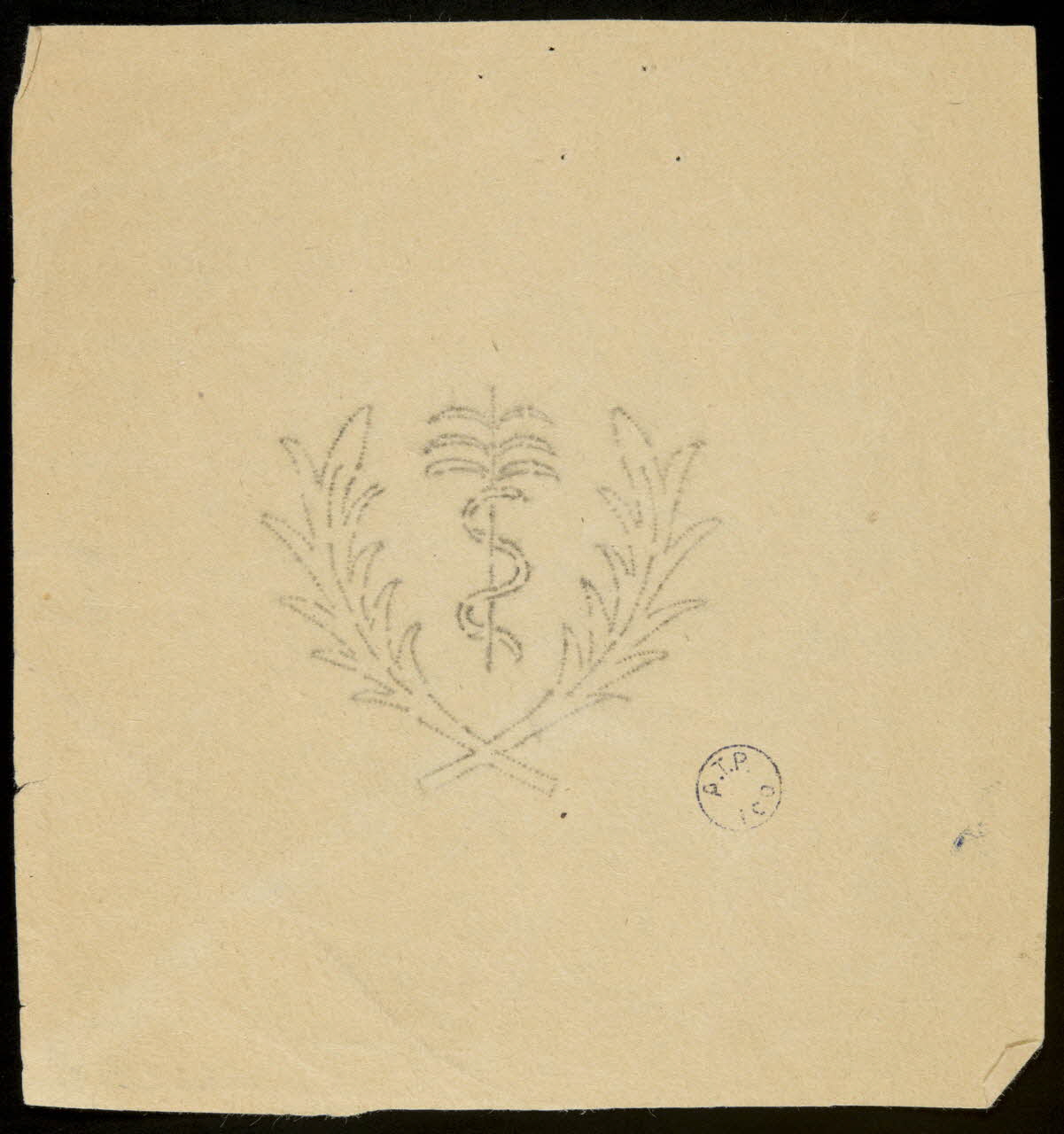 poncif Armoirie d'un serpent de feuilles de laurier 1988.57.231 Photo