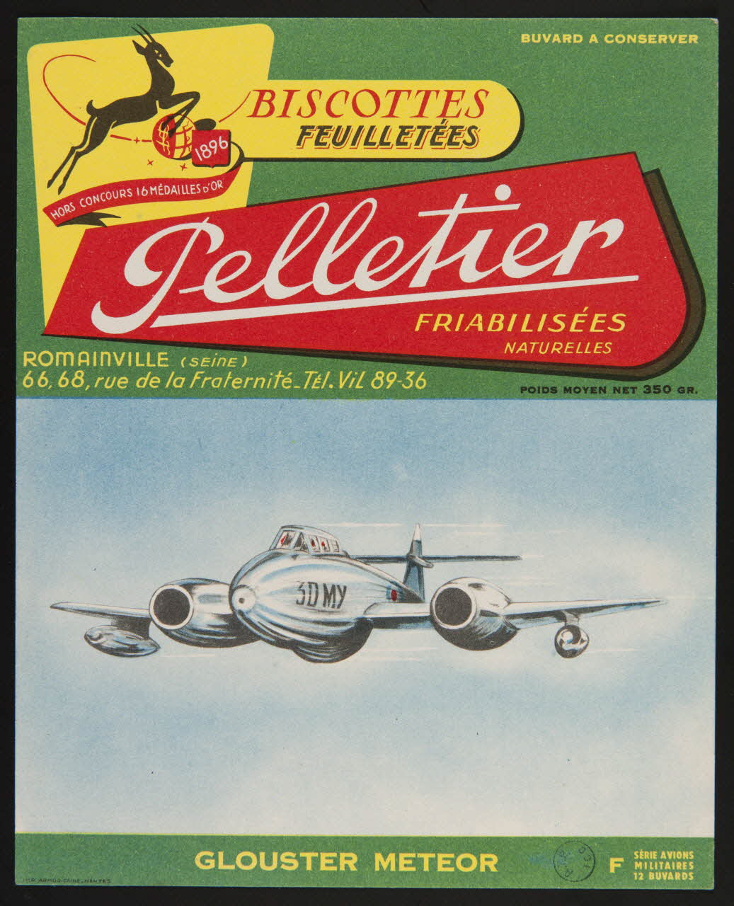 buvard publicitaire Pelletier 1988.57.238 Photo
