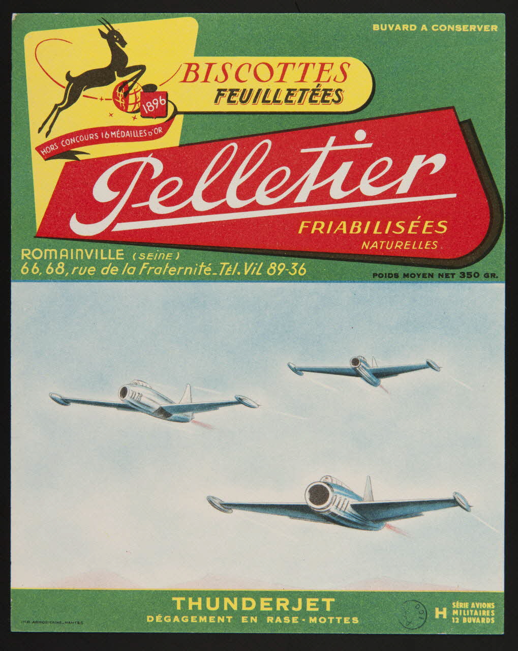 buvard publicitaire Pelletier 1988.57.239 Photo